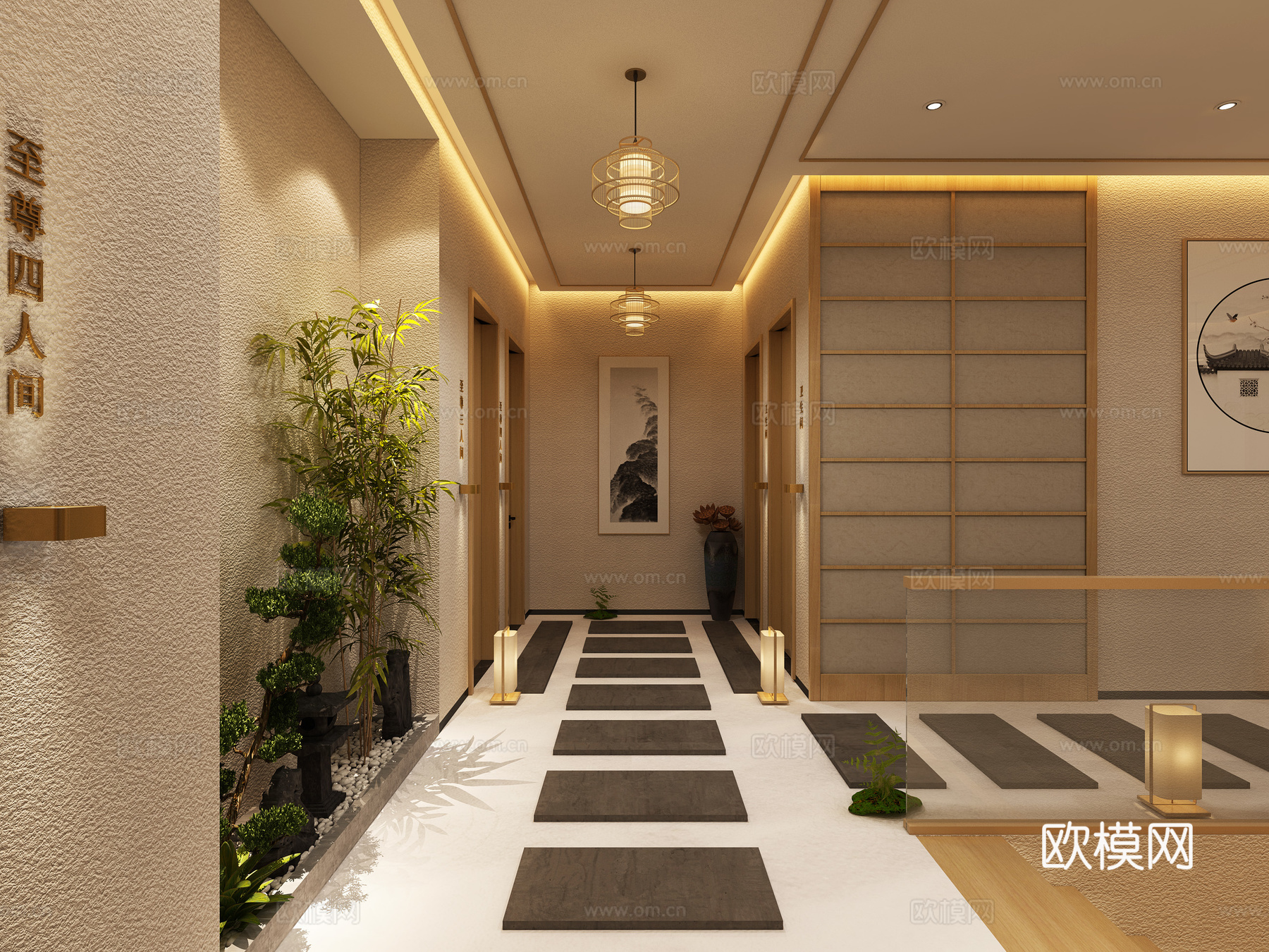新中式采耳店3d模型