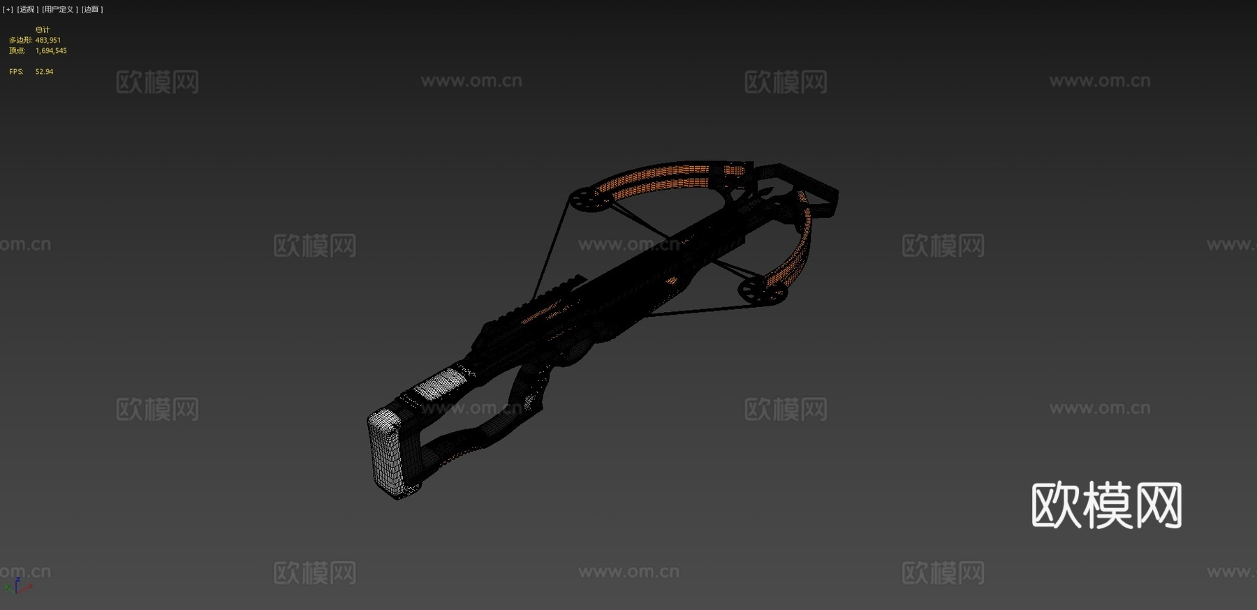 弩3d模型