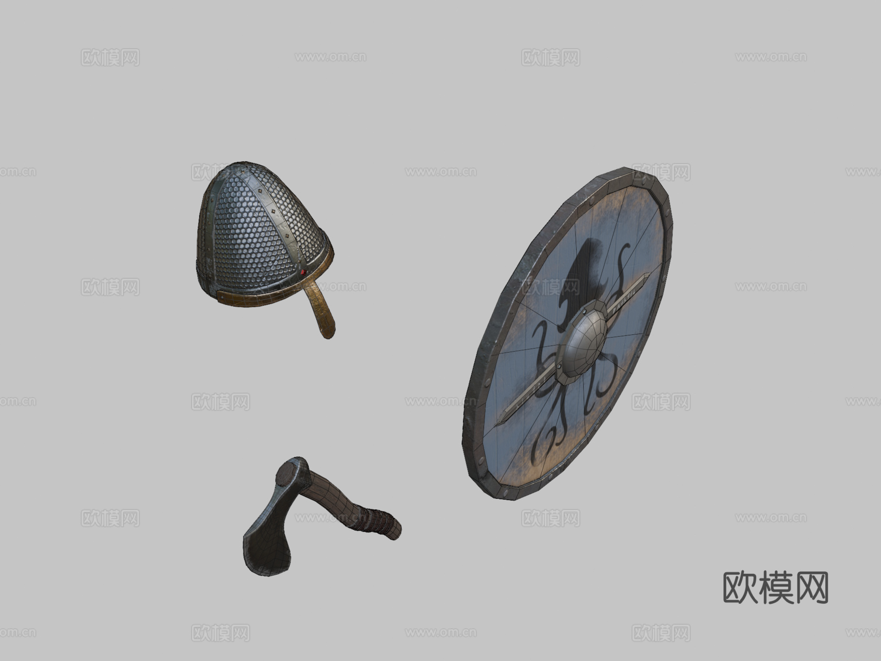 维京武器3d模型