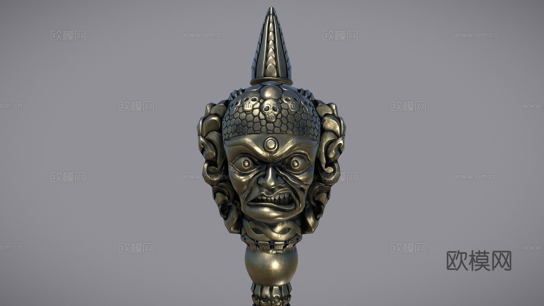 普巴仪式匕首低模3d模型-Pic-1