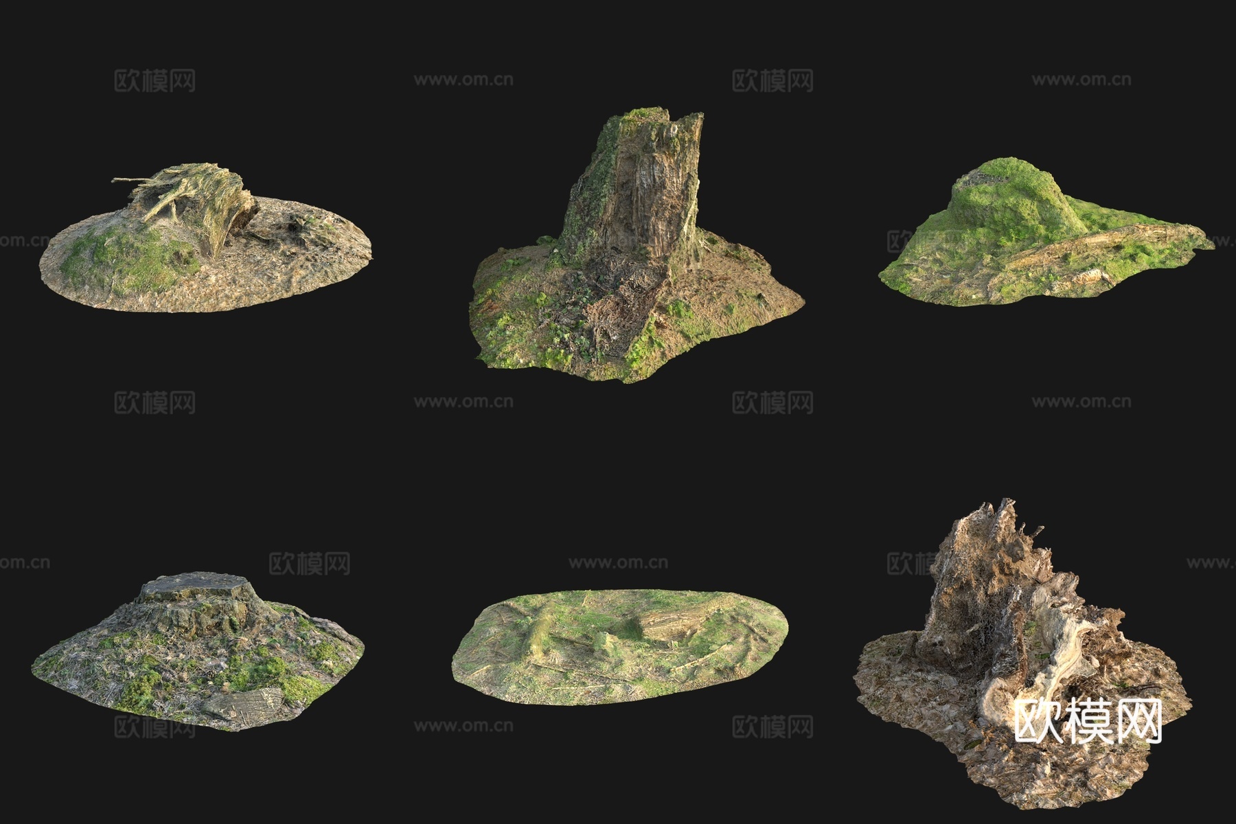 枯树木枯树枝树桩免费3d模型