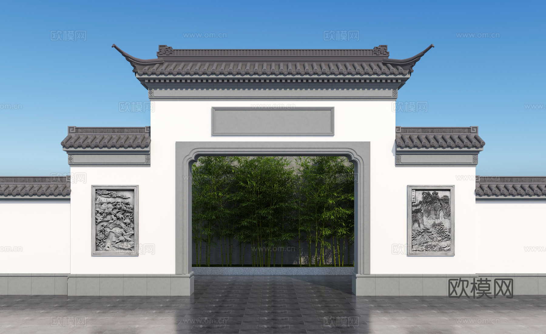 大门 别墅大门 庭院门3d模型