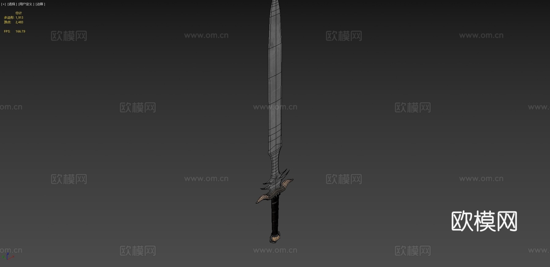 恶魔之刃-单手剑3d模型