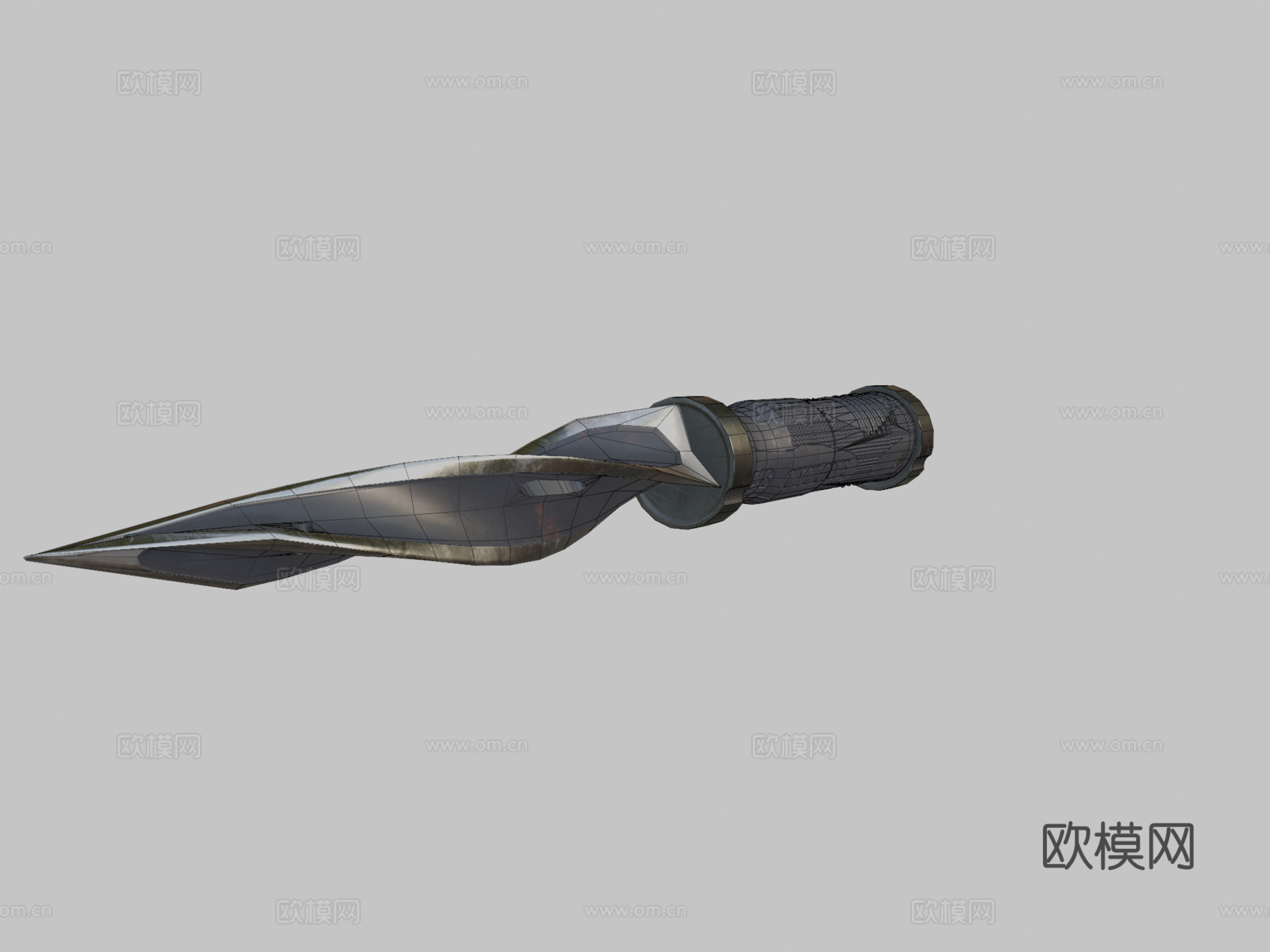 三棱匕首3d模型