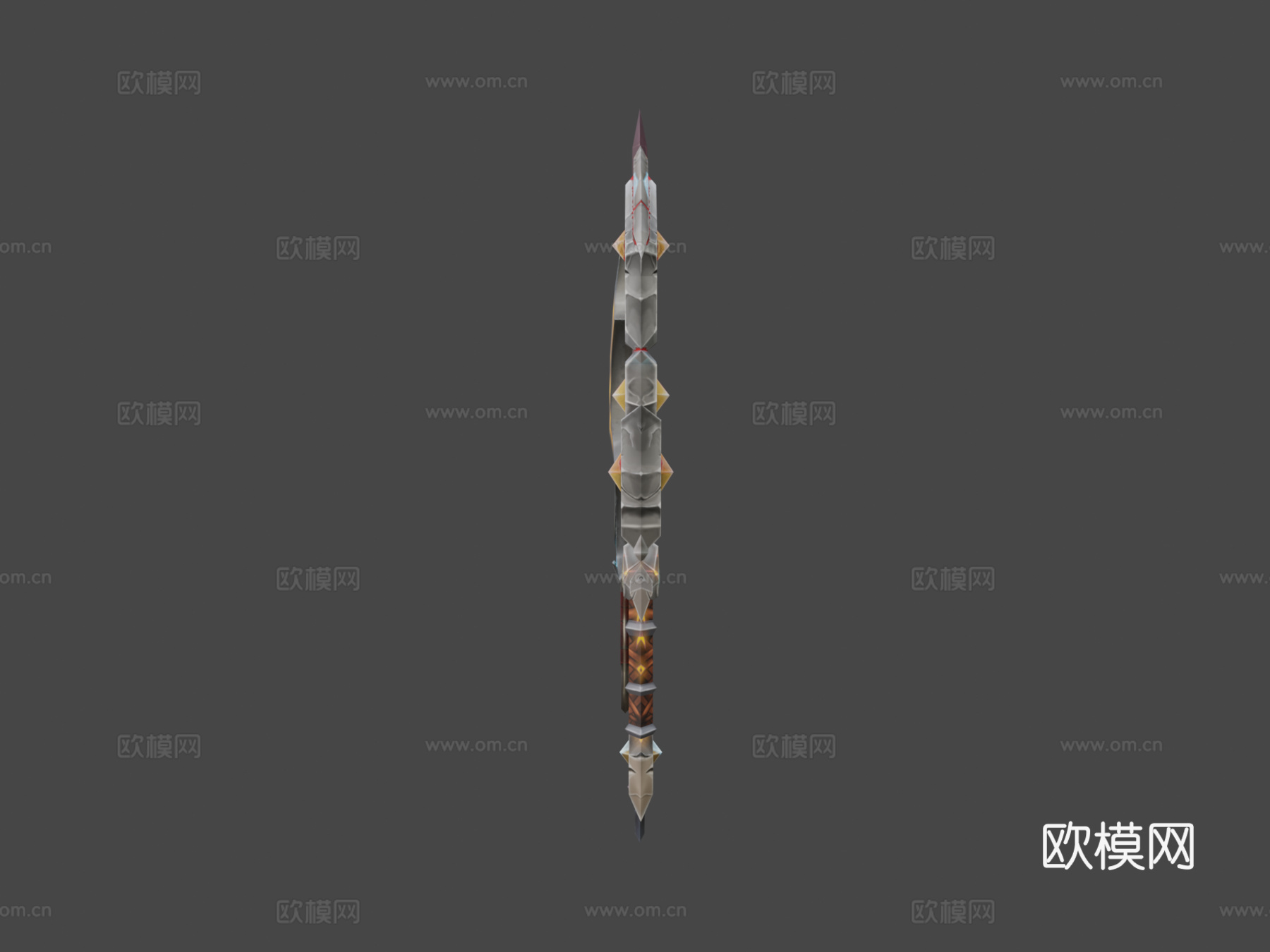 手绘奇幻武器3d模型