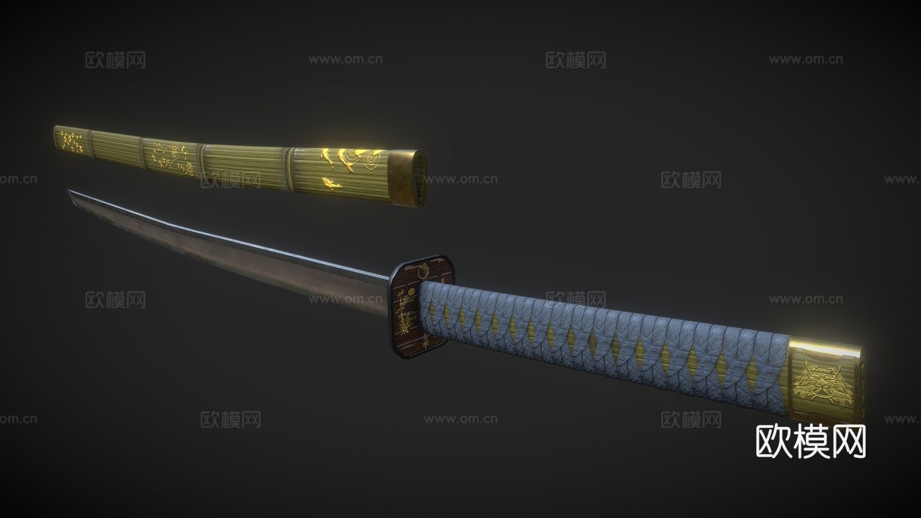 武士刀3d模型