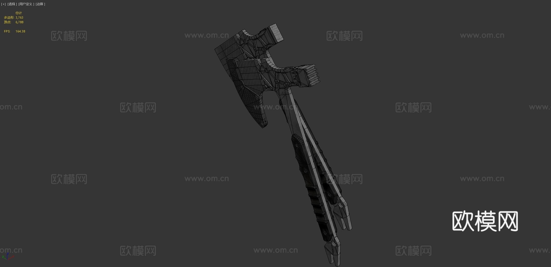 战斗斧13d模型