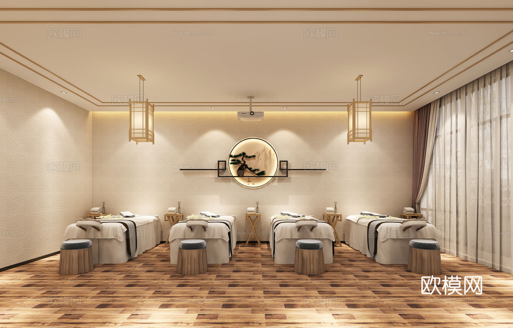 新中式采耳店3d模型