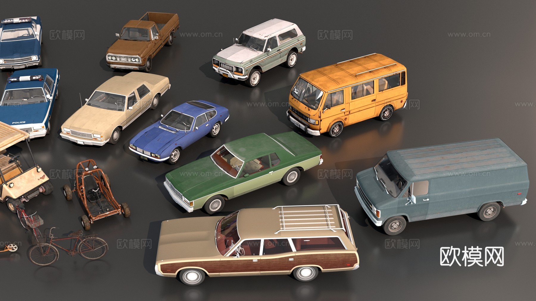 复古汽车3d模型