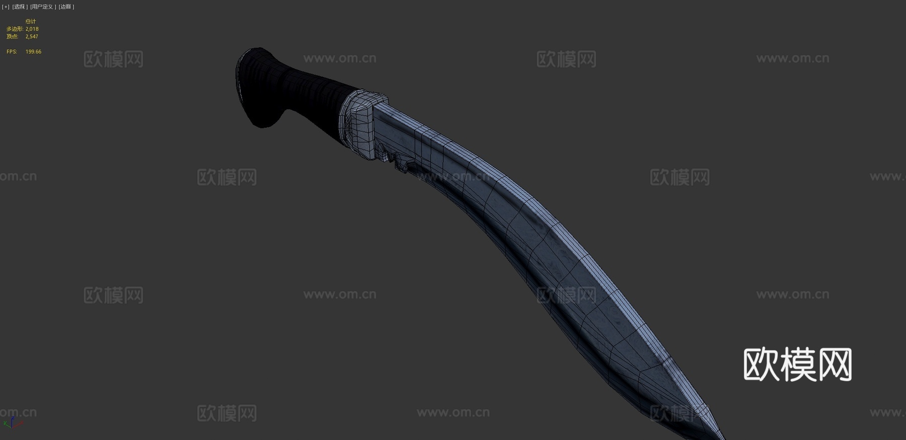道格拉斯佛罗伦萨砍刀3d模型