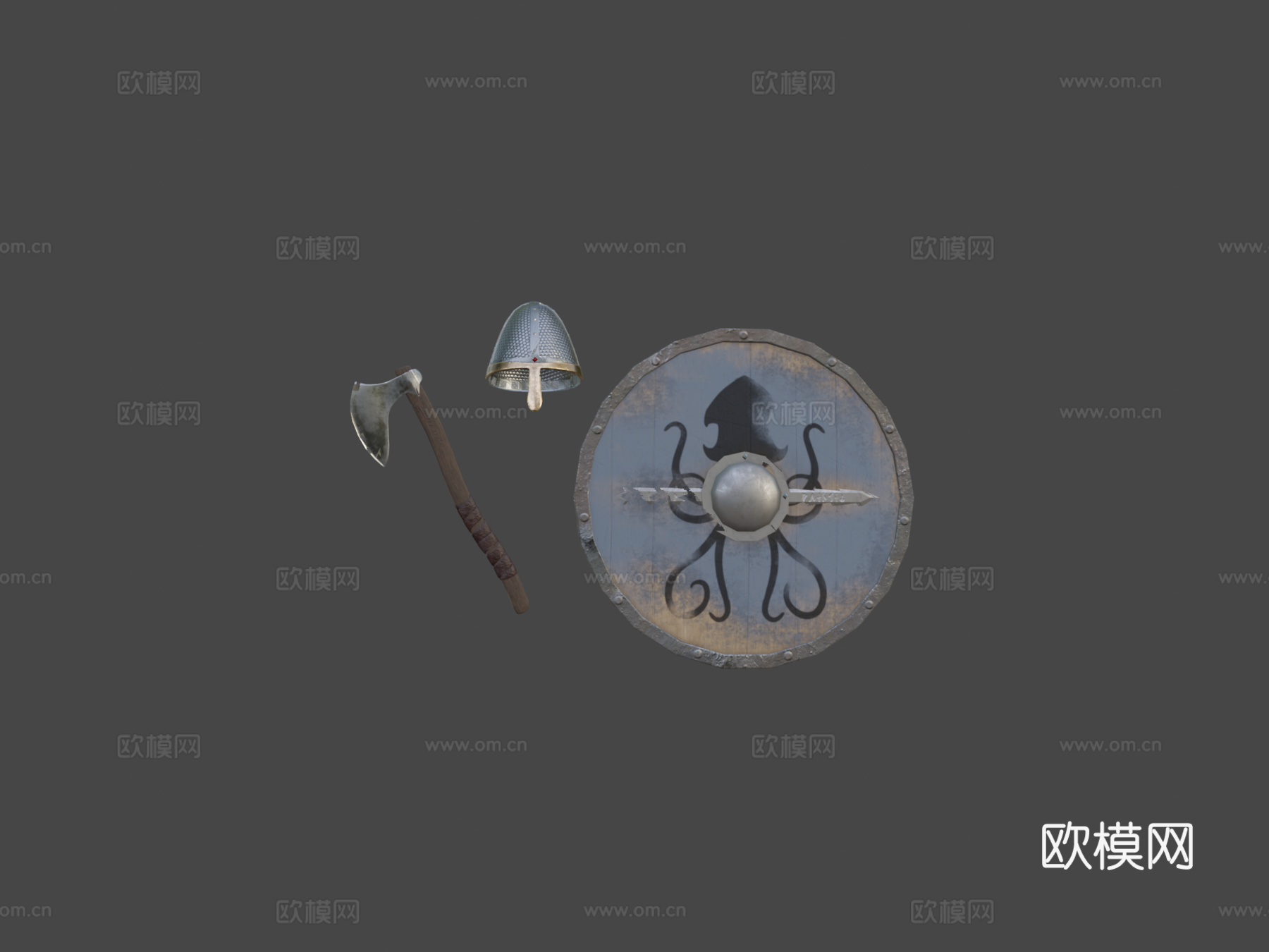 维京武器3d模型