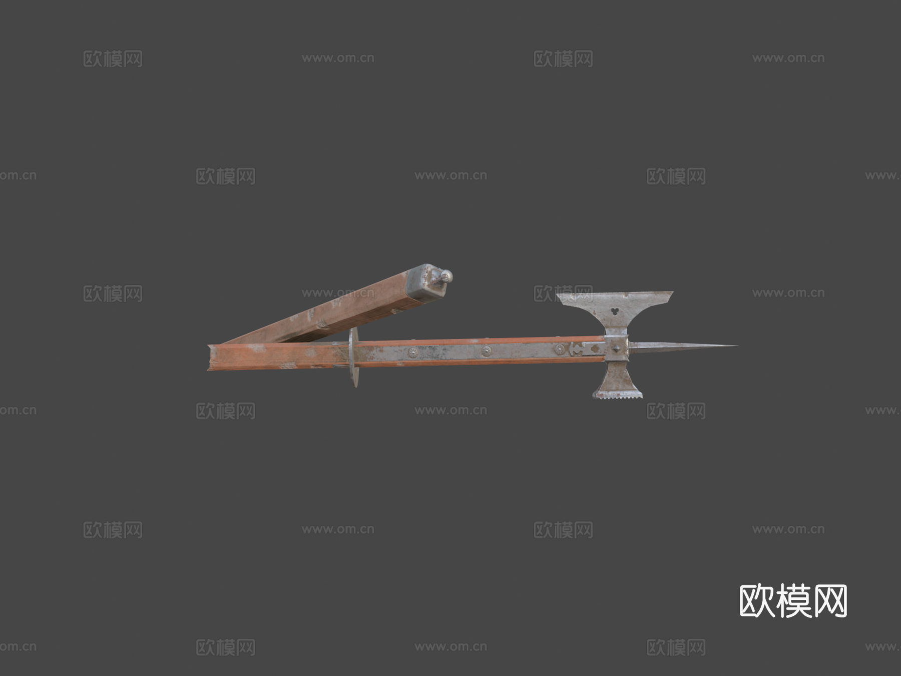 长柄斧3d模型