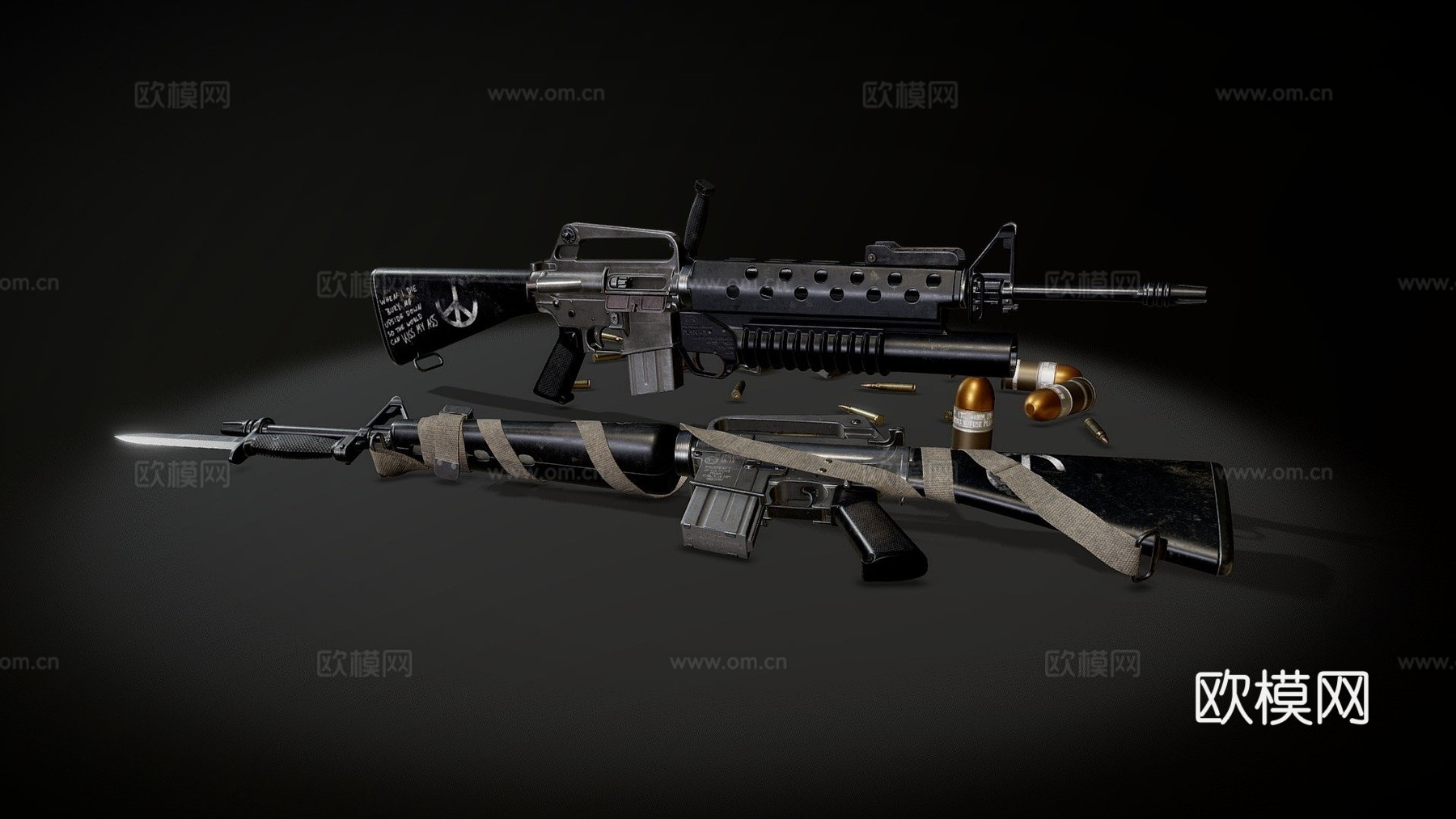 M16A1 可定制su模型su模型