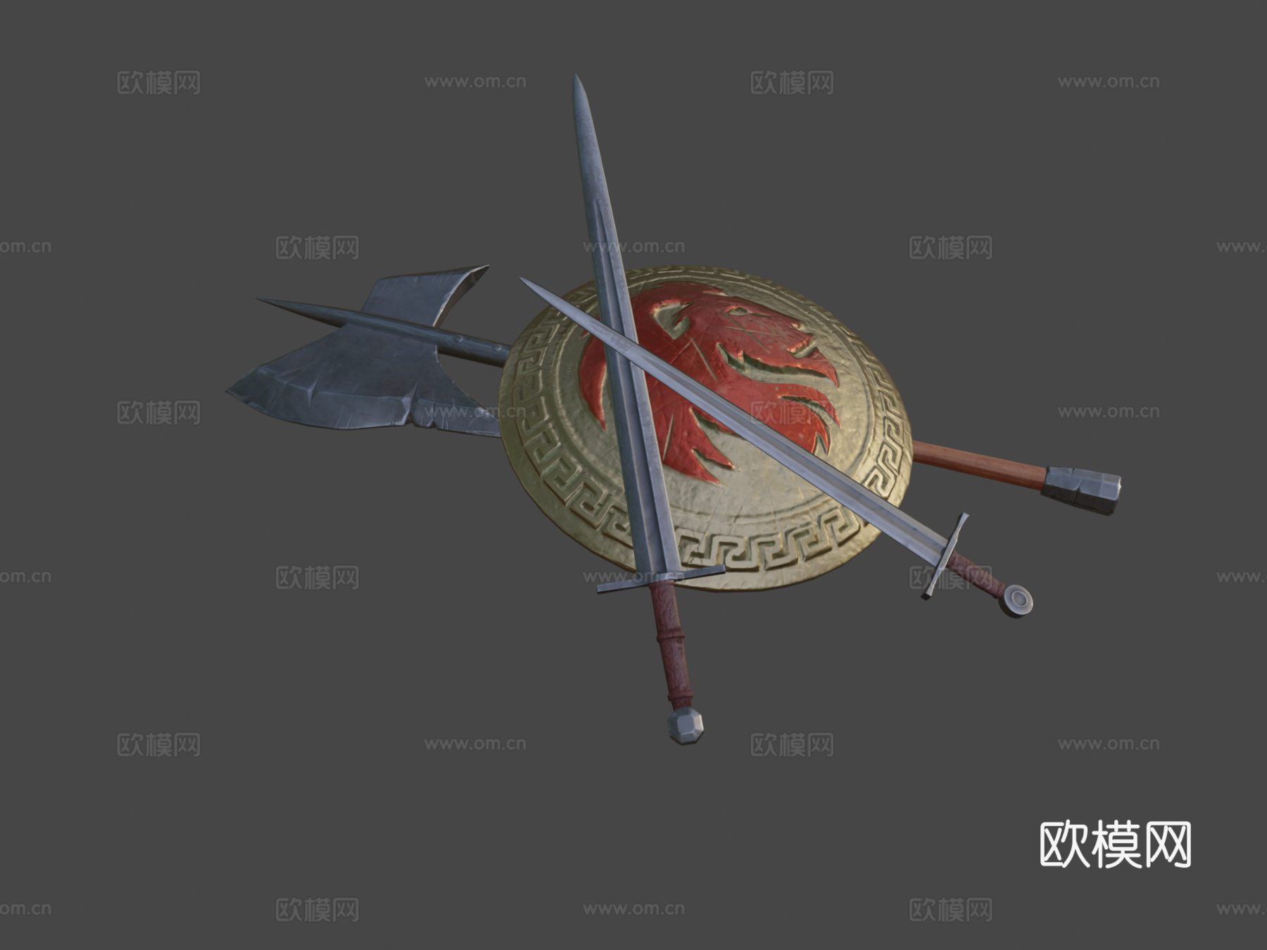 幻想盾牌与武器第二卷3d模型