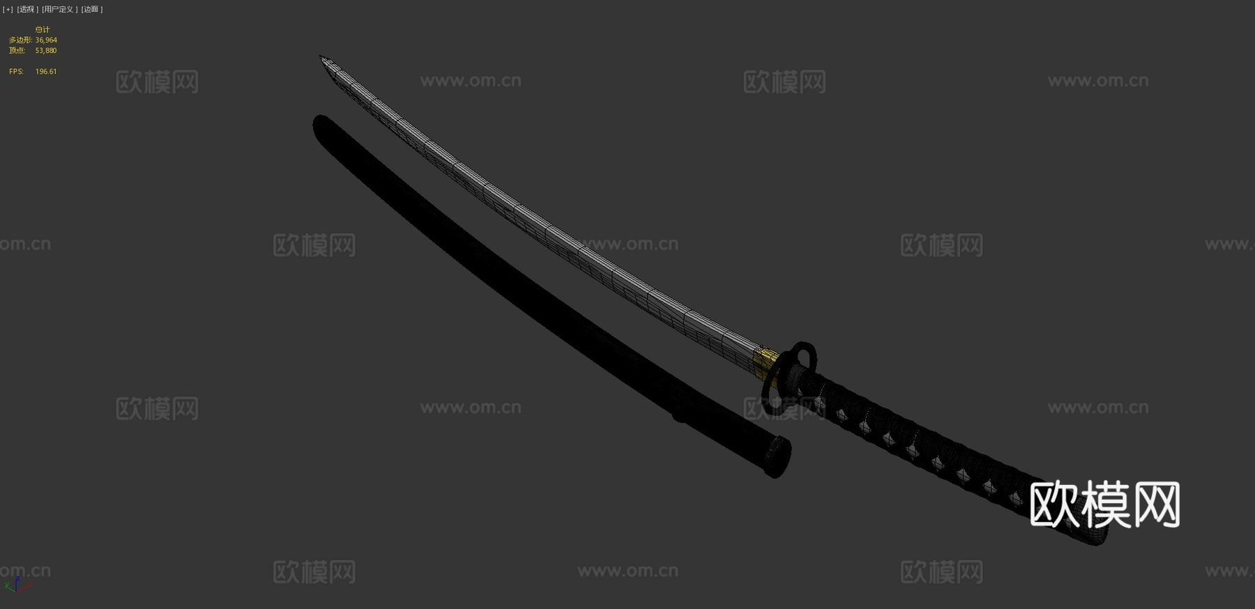 武士刀3d模型