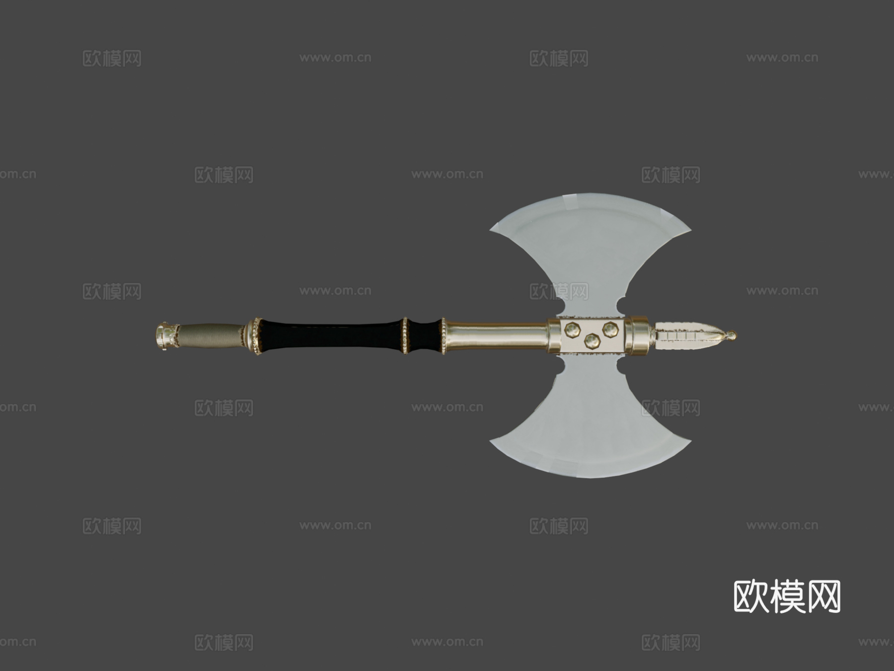 近战武器作业_战斧3d模型