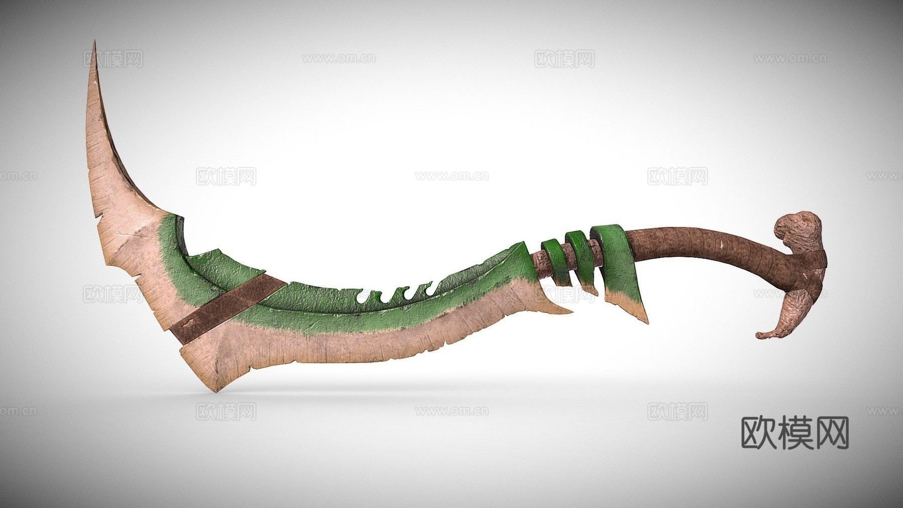 绿色古代剑3d模型