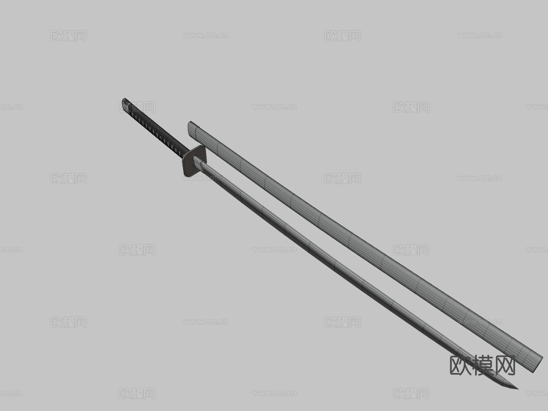 武士刀3d模型