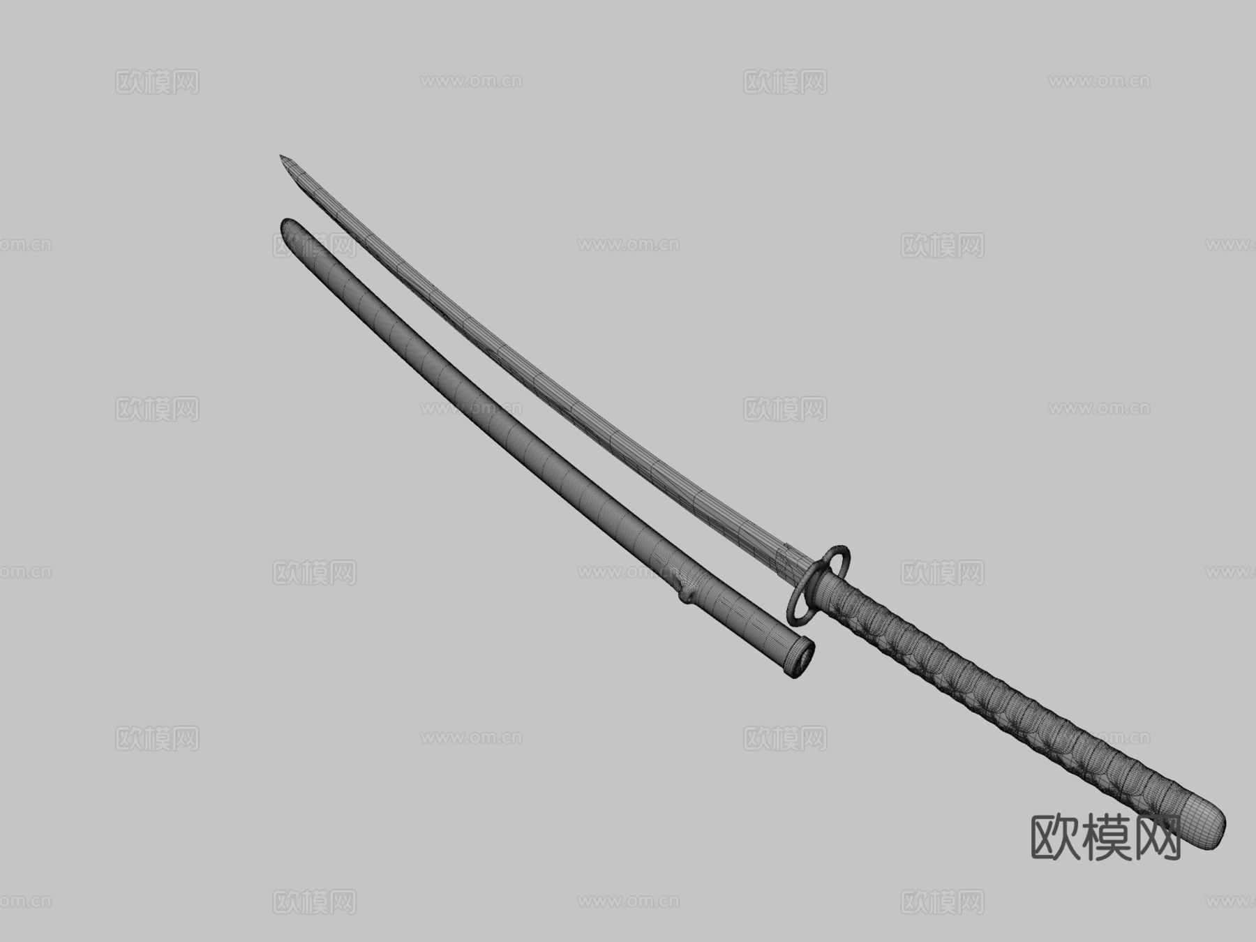 武士刀3d模型