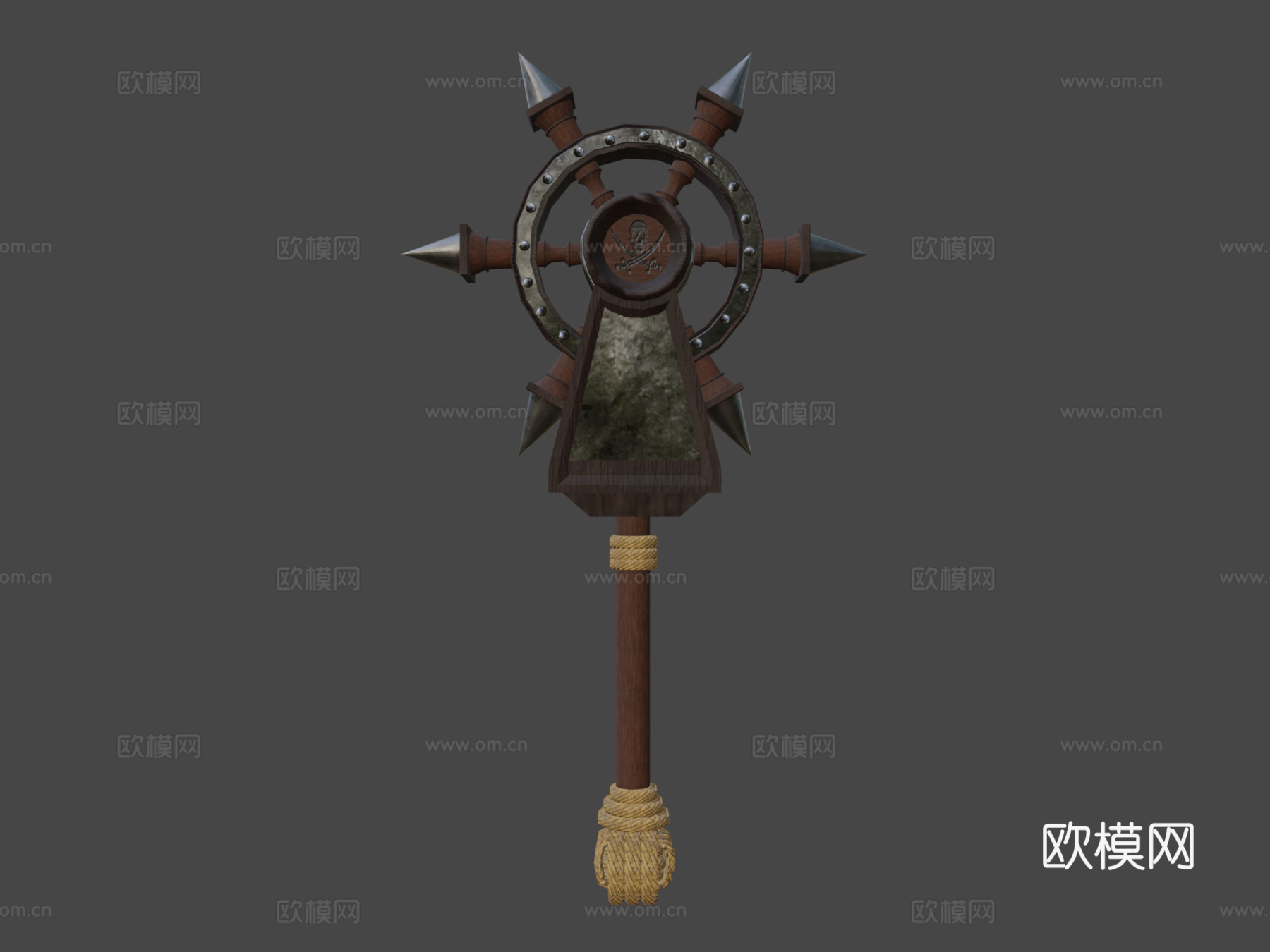 海盗武器-轮斧3d模型