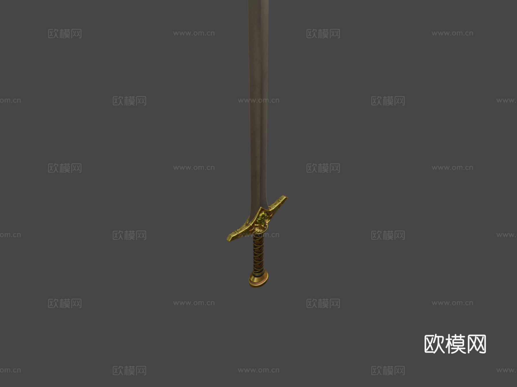 精灵之刃-金色-单手剑3d模型