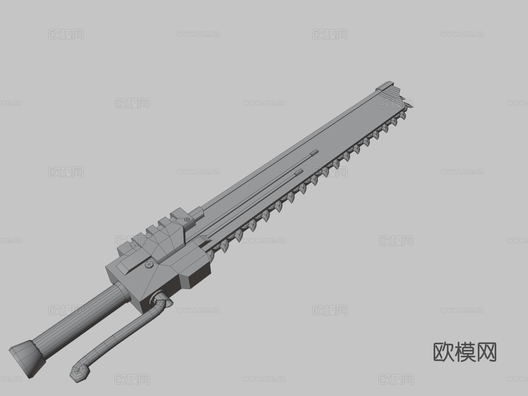 黑色圣堂链锯剑3d模型