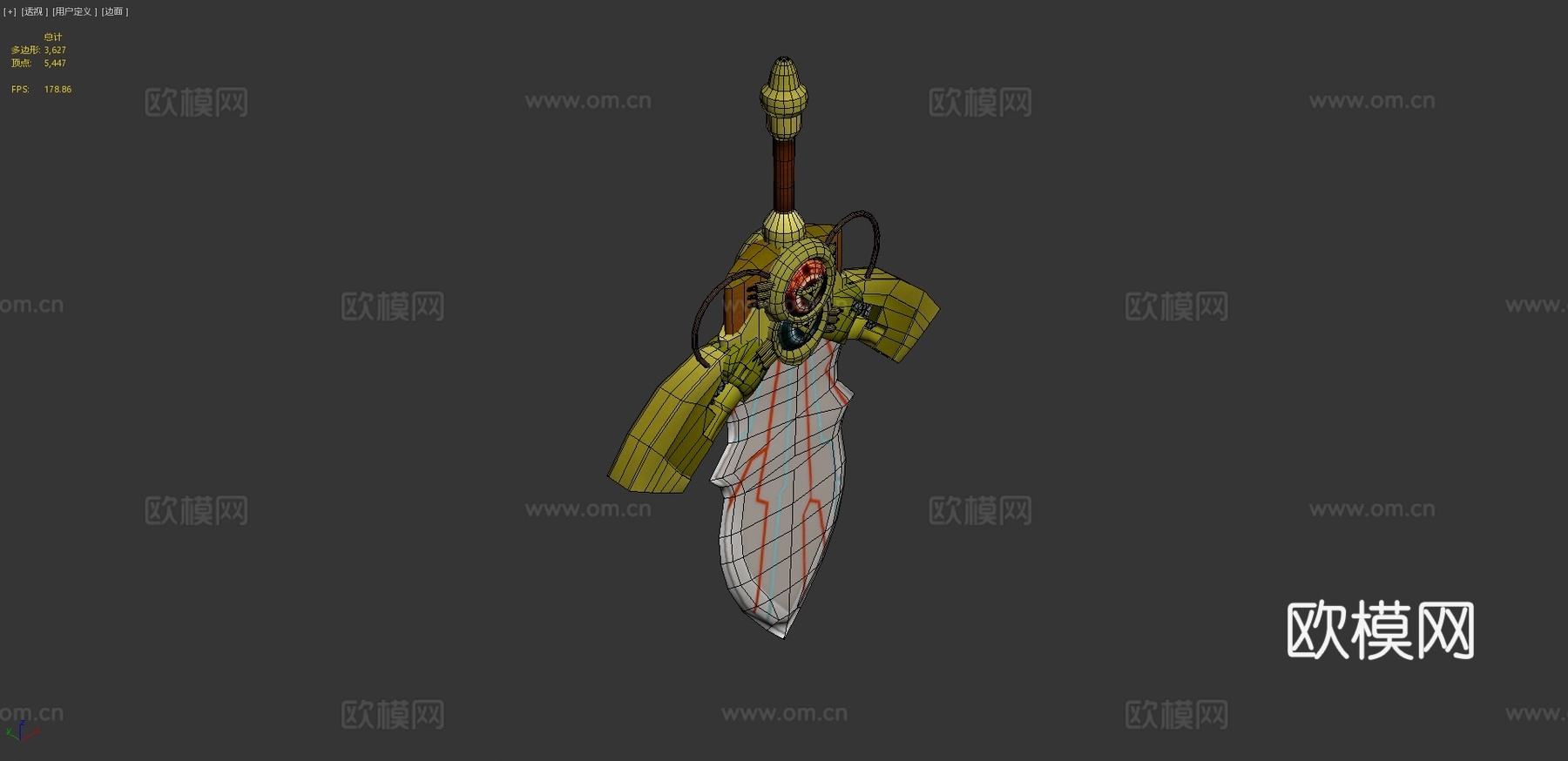 游戏王神器杜兰达尔3d模型