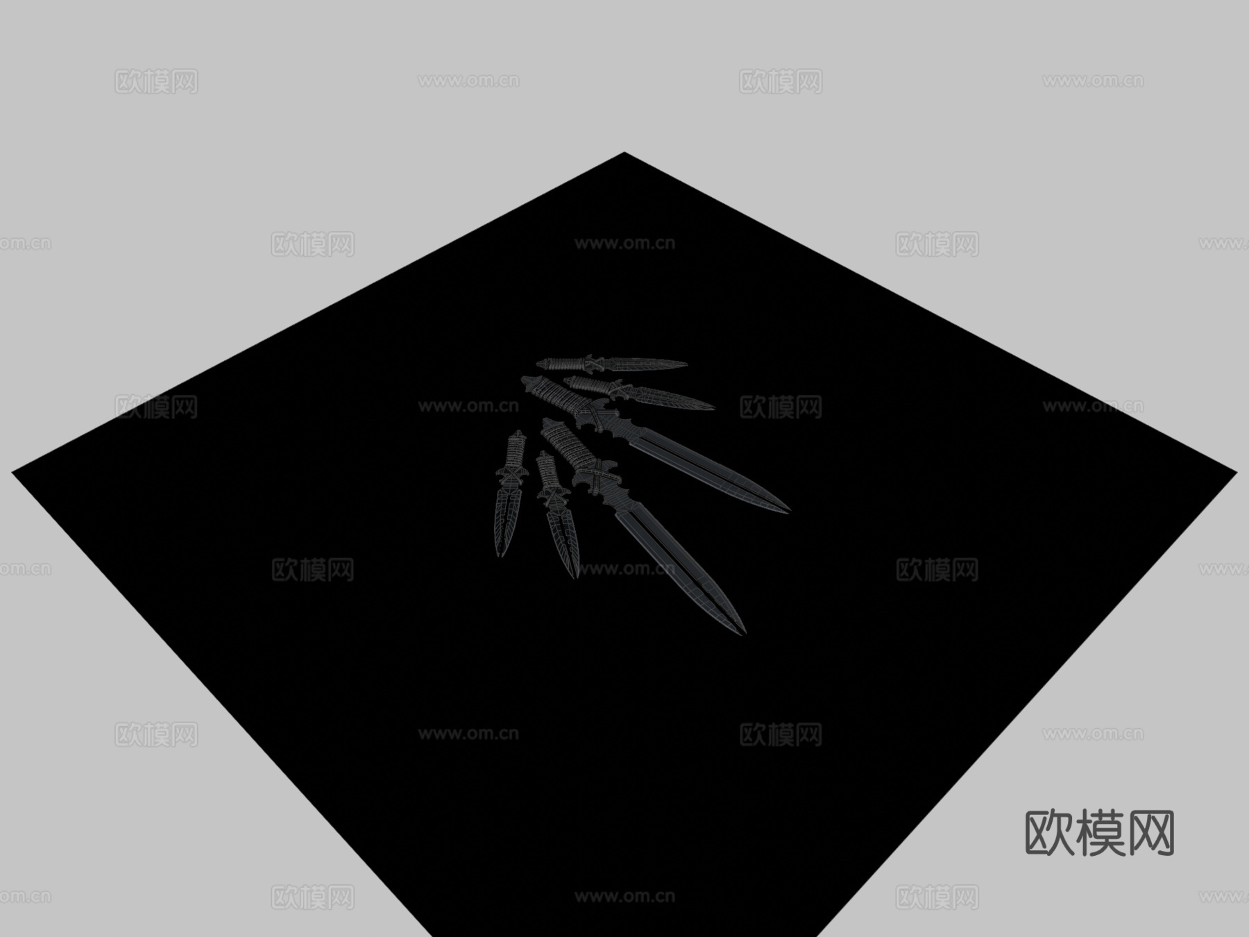 分叉剑与匕首su模型