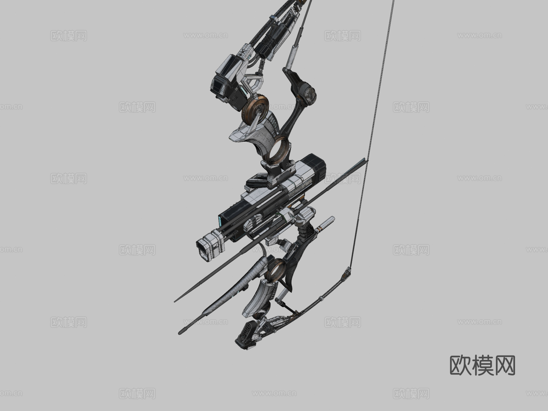 科幻弓3d模型