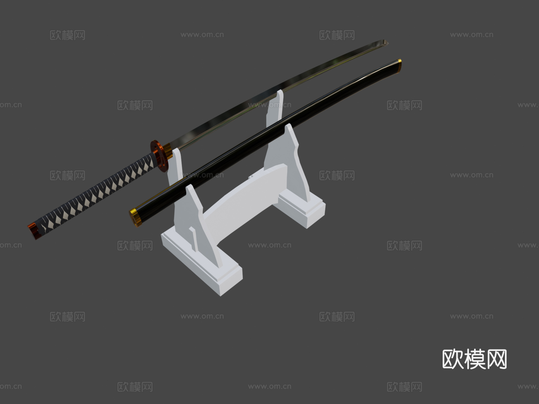 武士刀3d模型