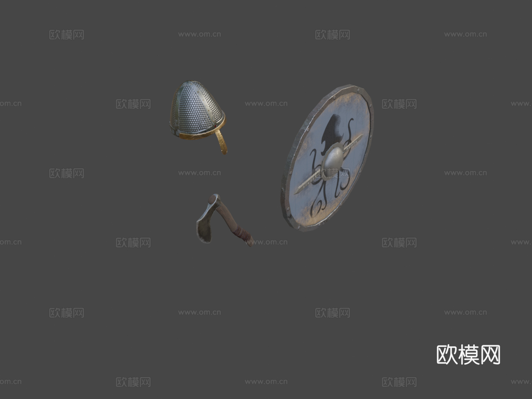 维京武器3d模型