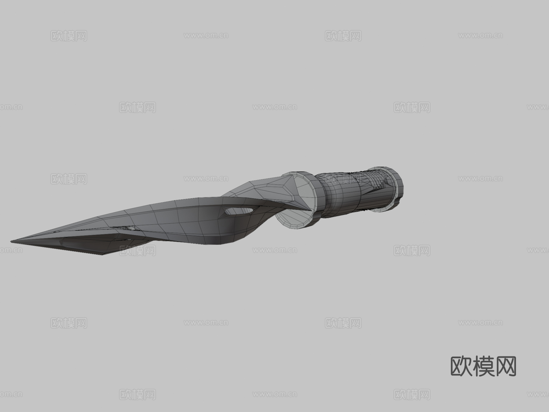 三棱匕首3d模型