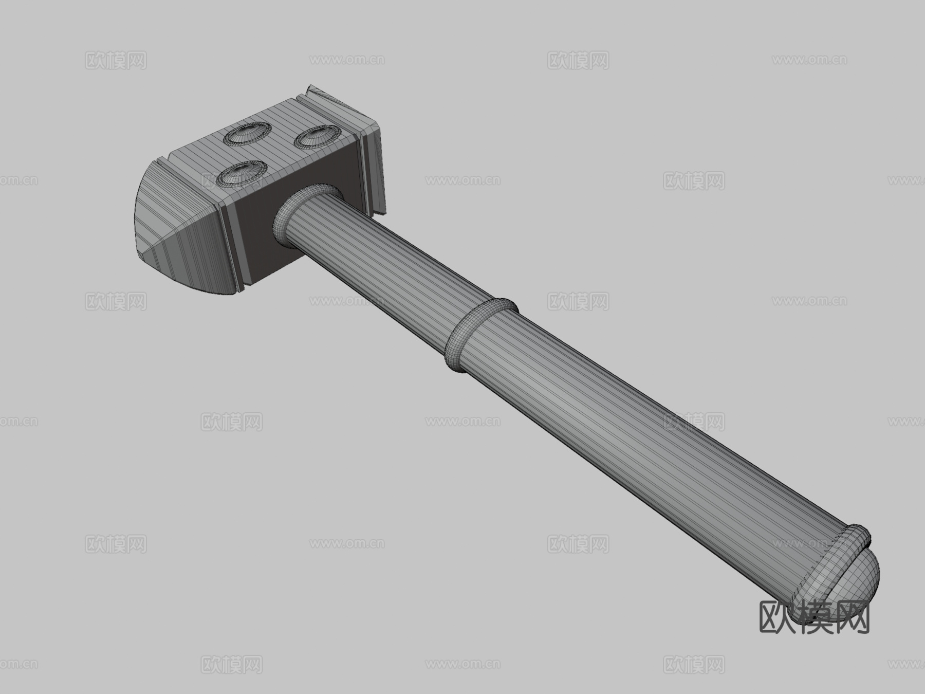 矮人单手战锤3d模型