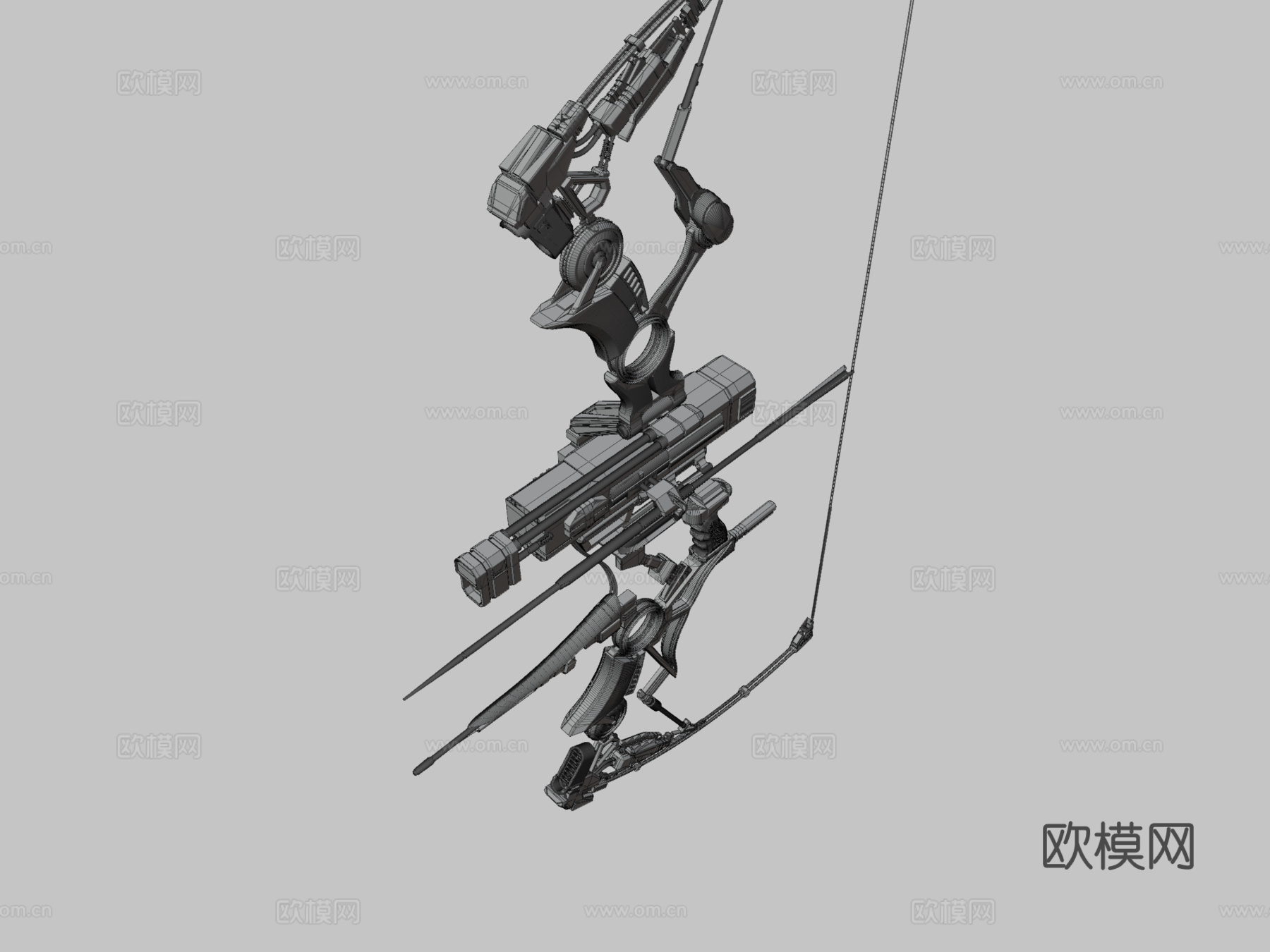 科幻弓3d模型