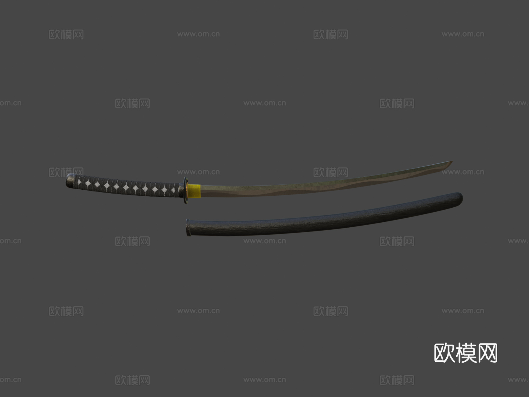 武士刀3d模型