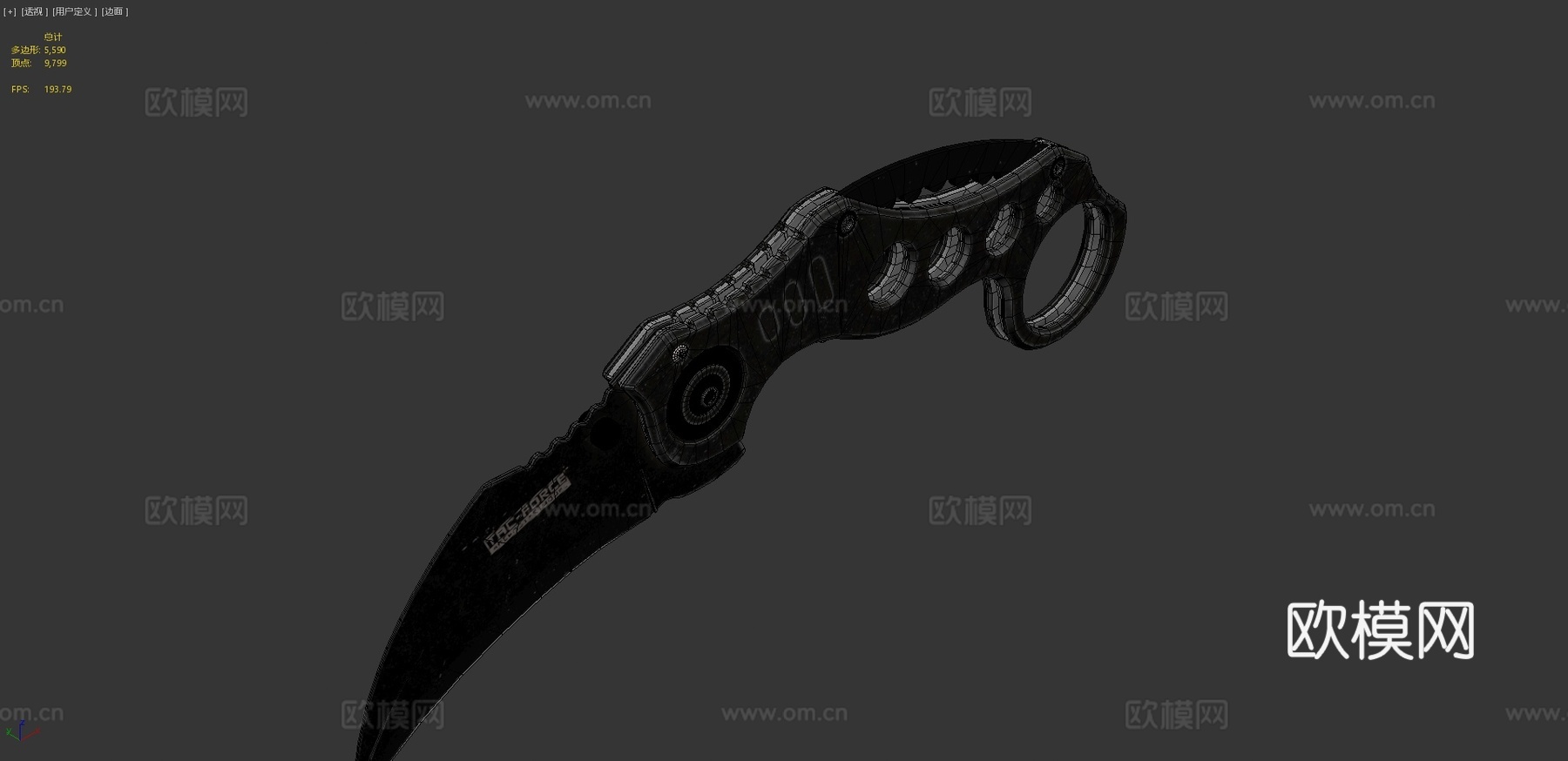 战术力量刀3d模型