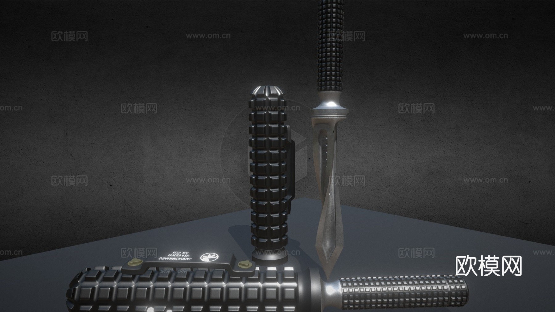 微技术猎杀三刃匕首su模型
