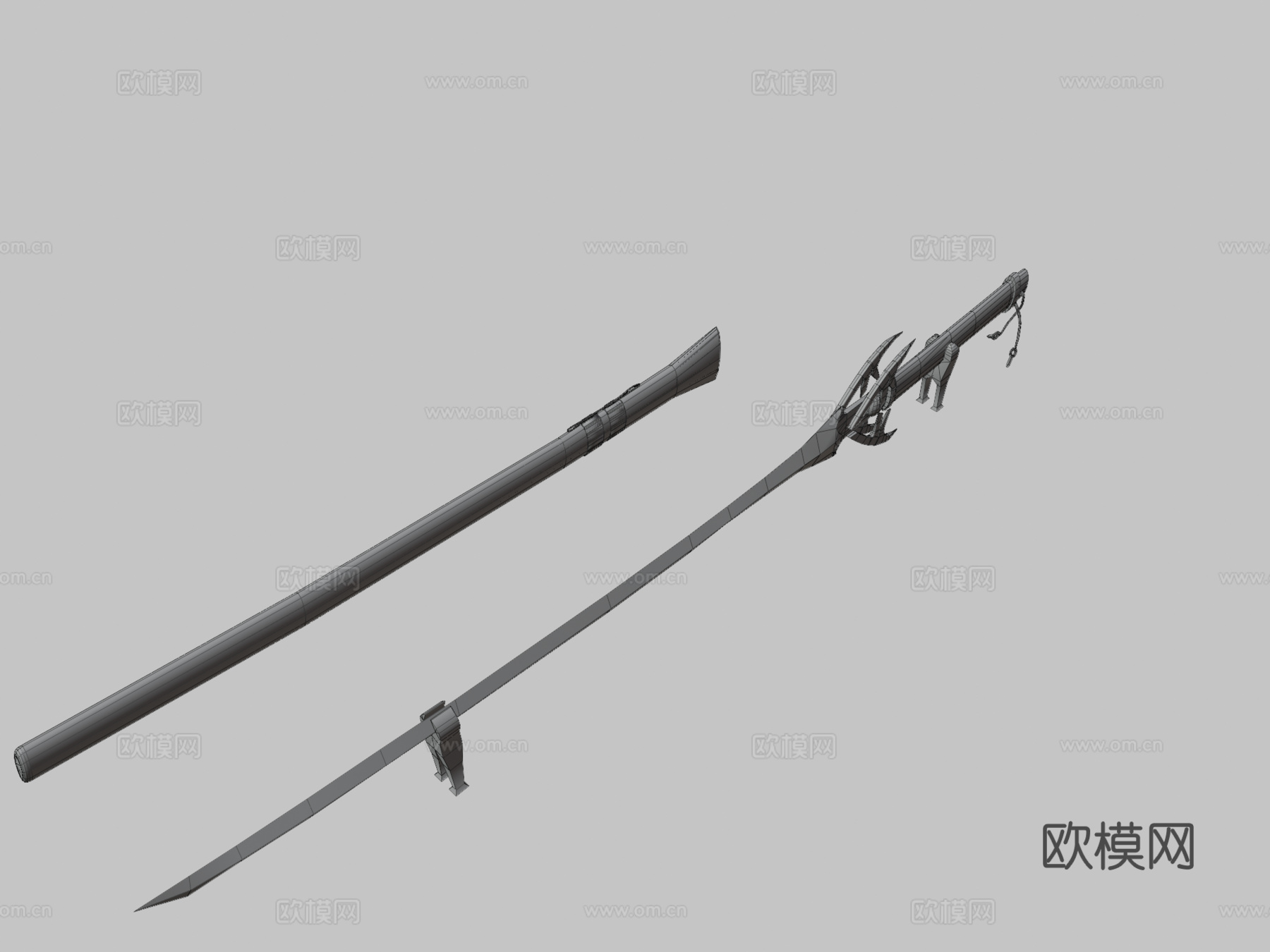 奇幻武士刀-3su模型