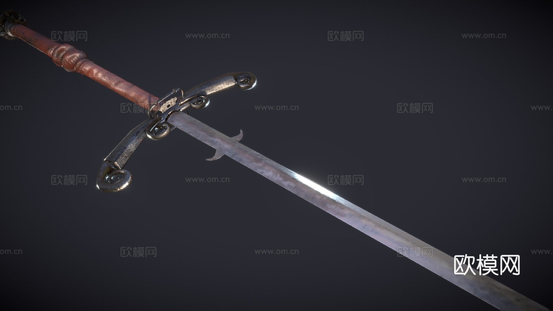 双手巨剑_PBR3d模型