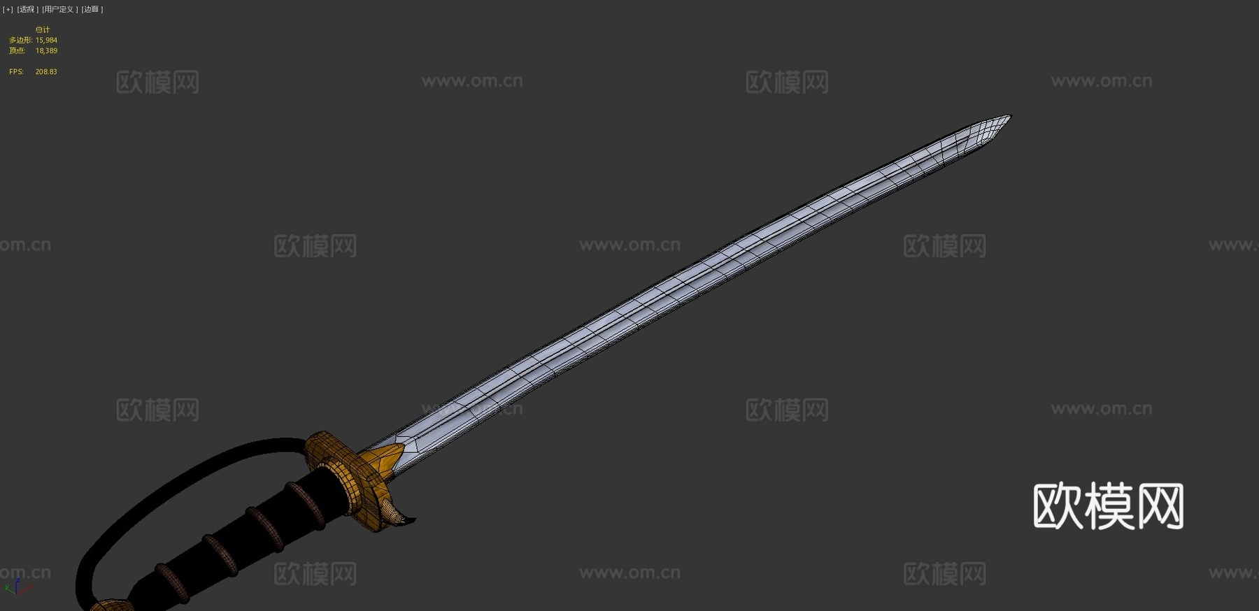 海盗弯刀3d模型