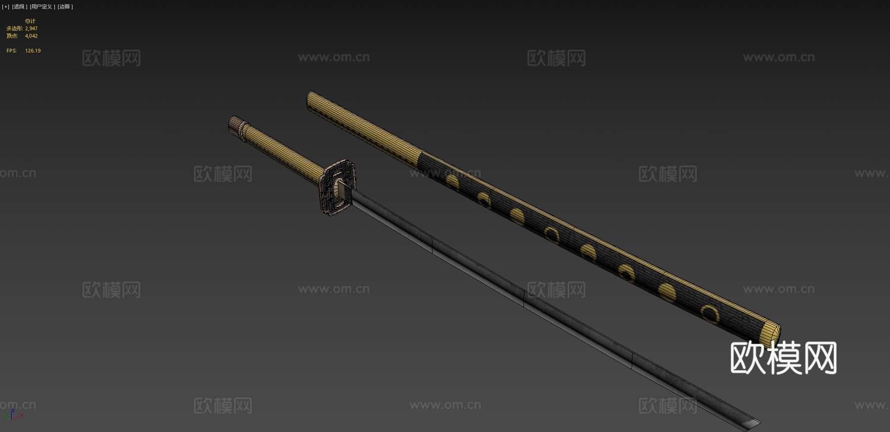 刀剑乱舞-三日月宗近剑su模型