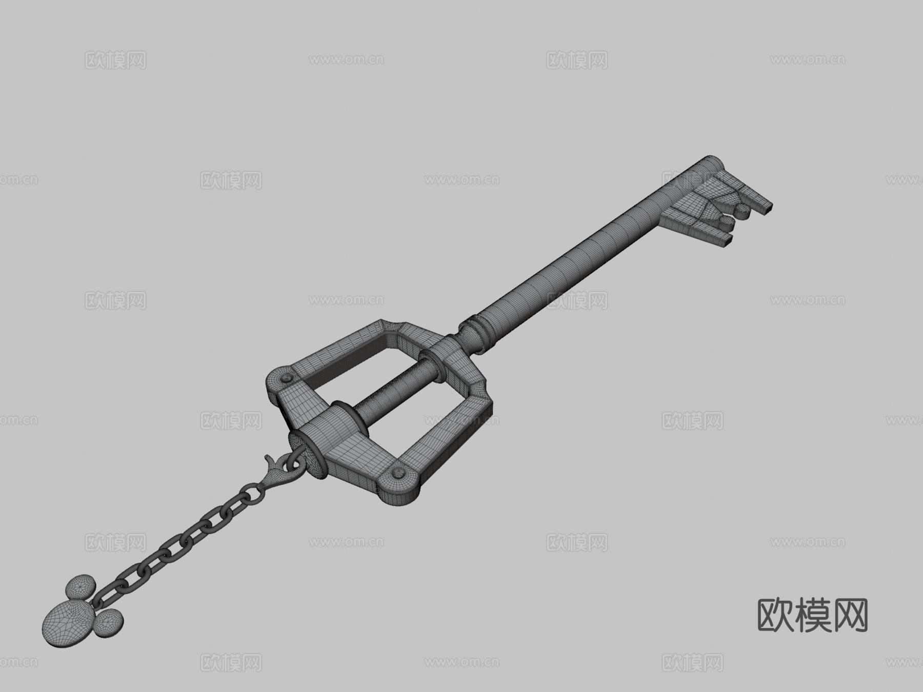 王国之钥钥匙刀3d模型