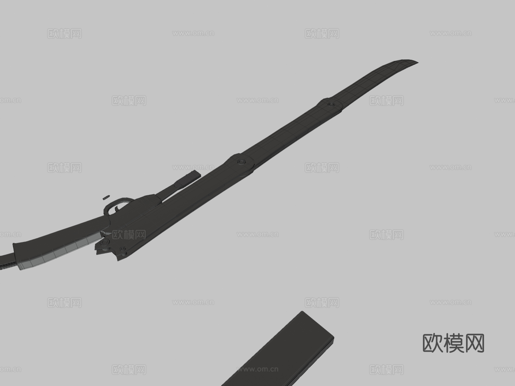 枪刃su模型