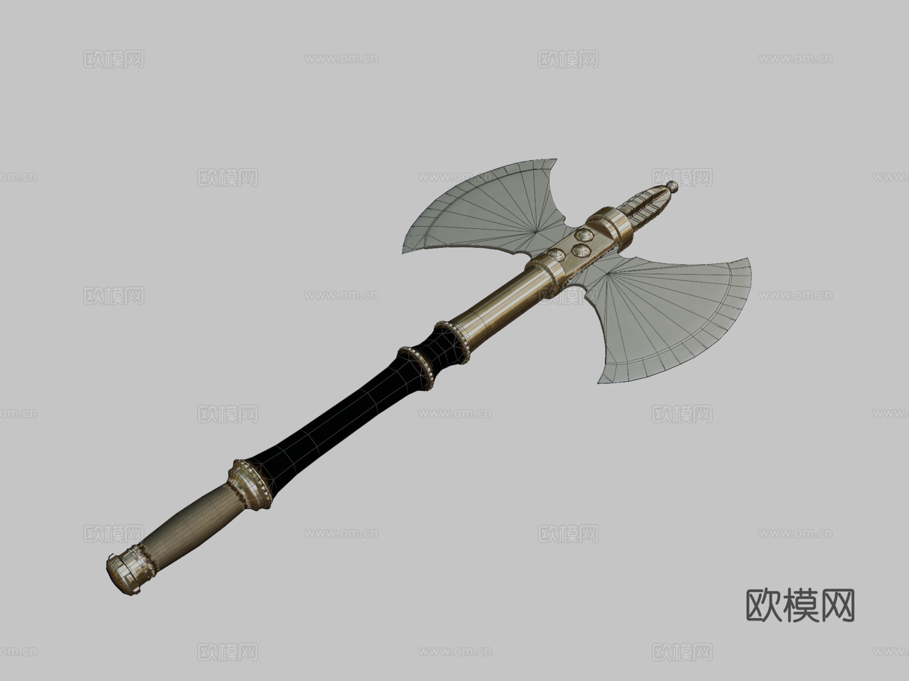 近战武器作业_战斧3d模型
