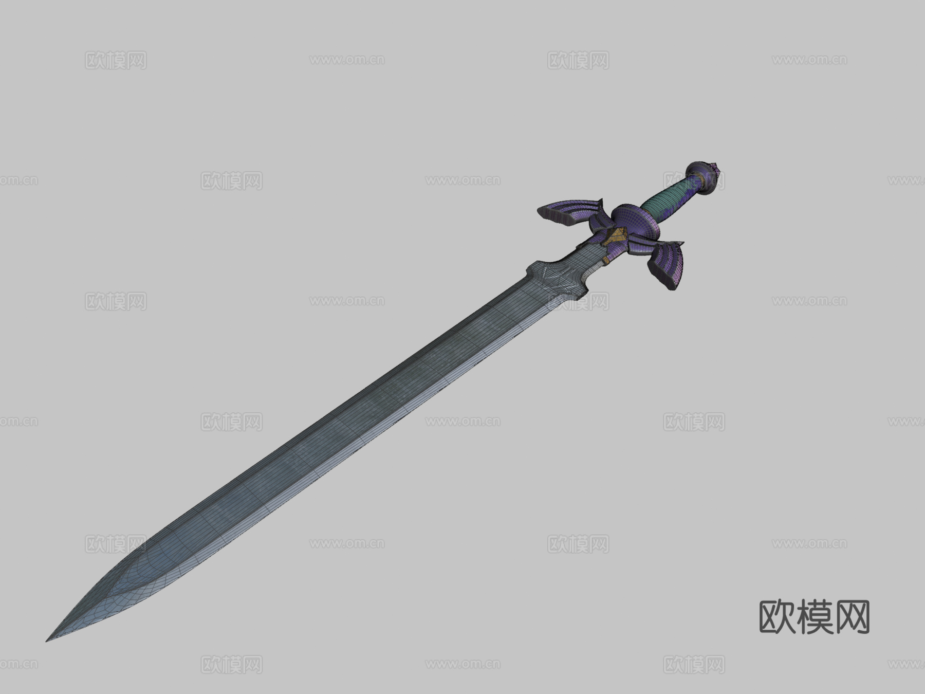 塞尔达传说大师剑3d模型