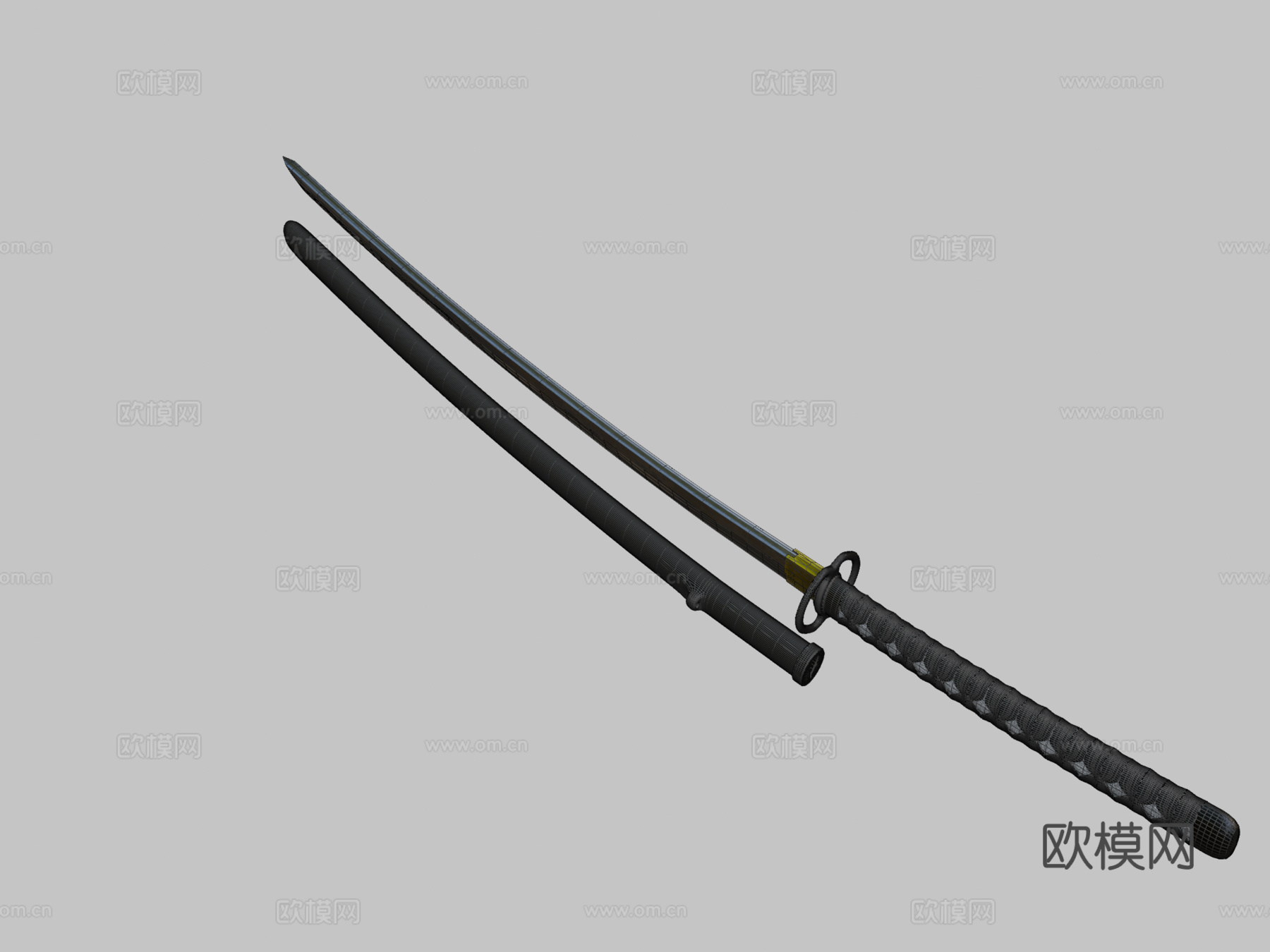 武士刀3d模型