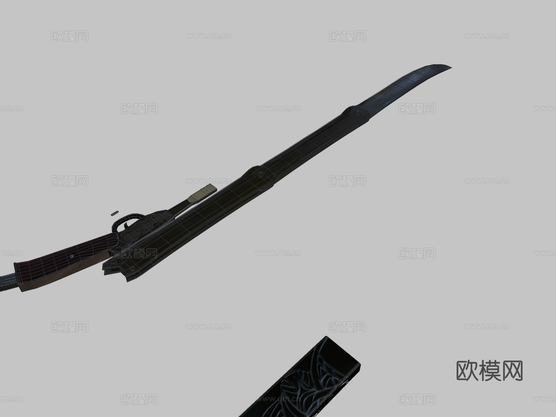 枪刃3d模型
