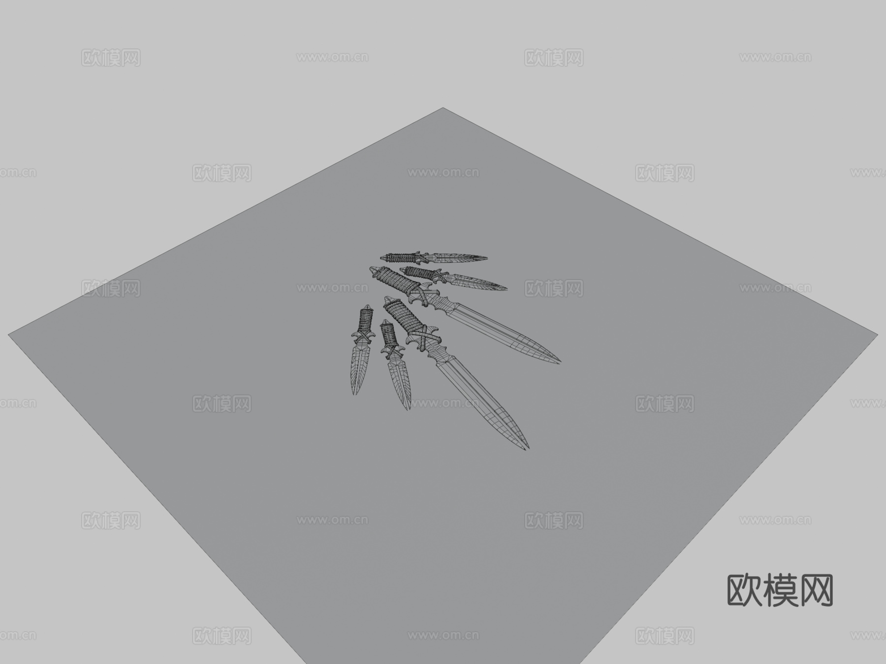 分叉剑与匕首su模型