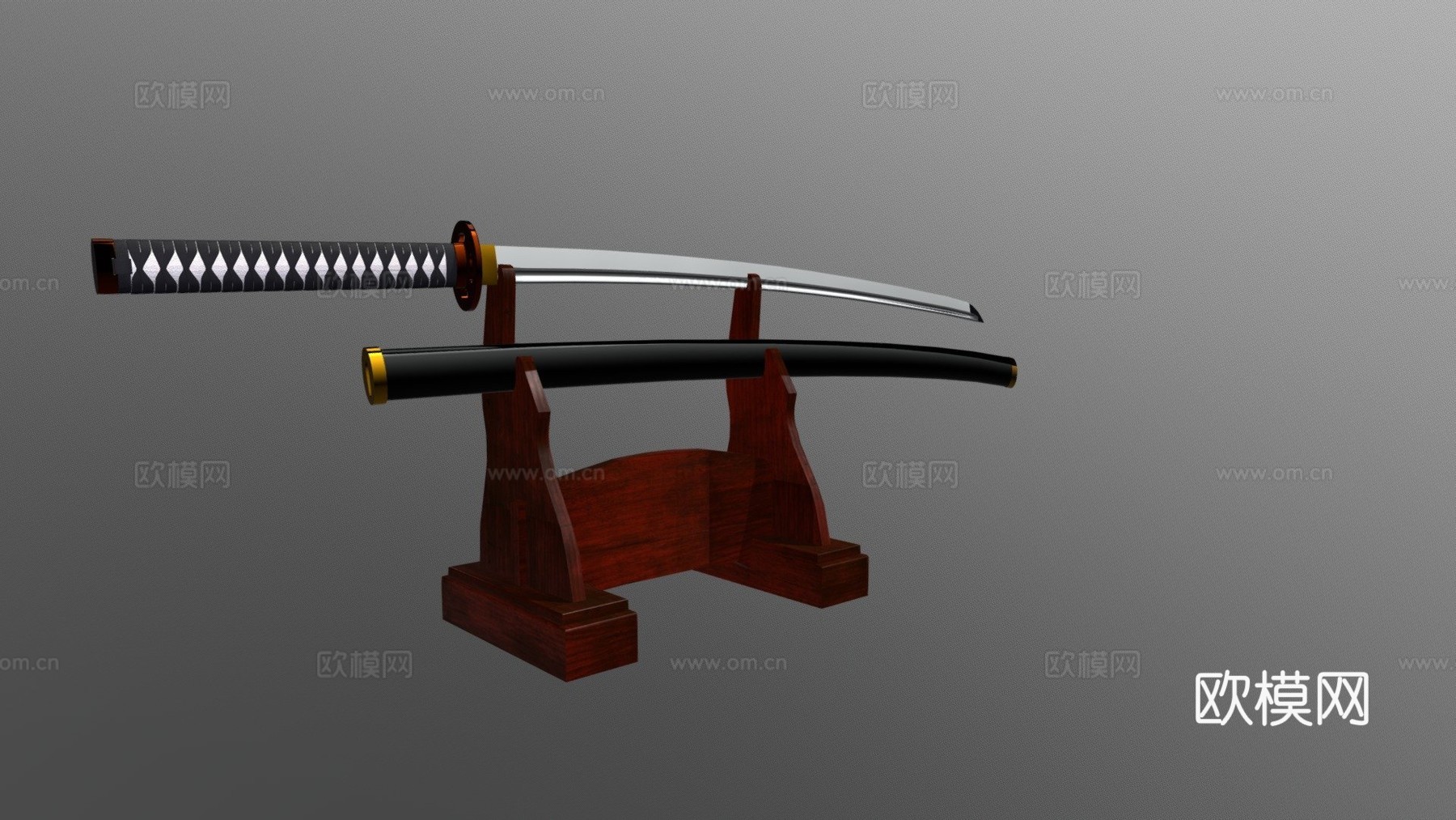 武士刀3d模型