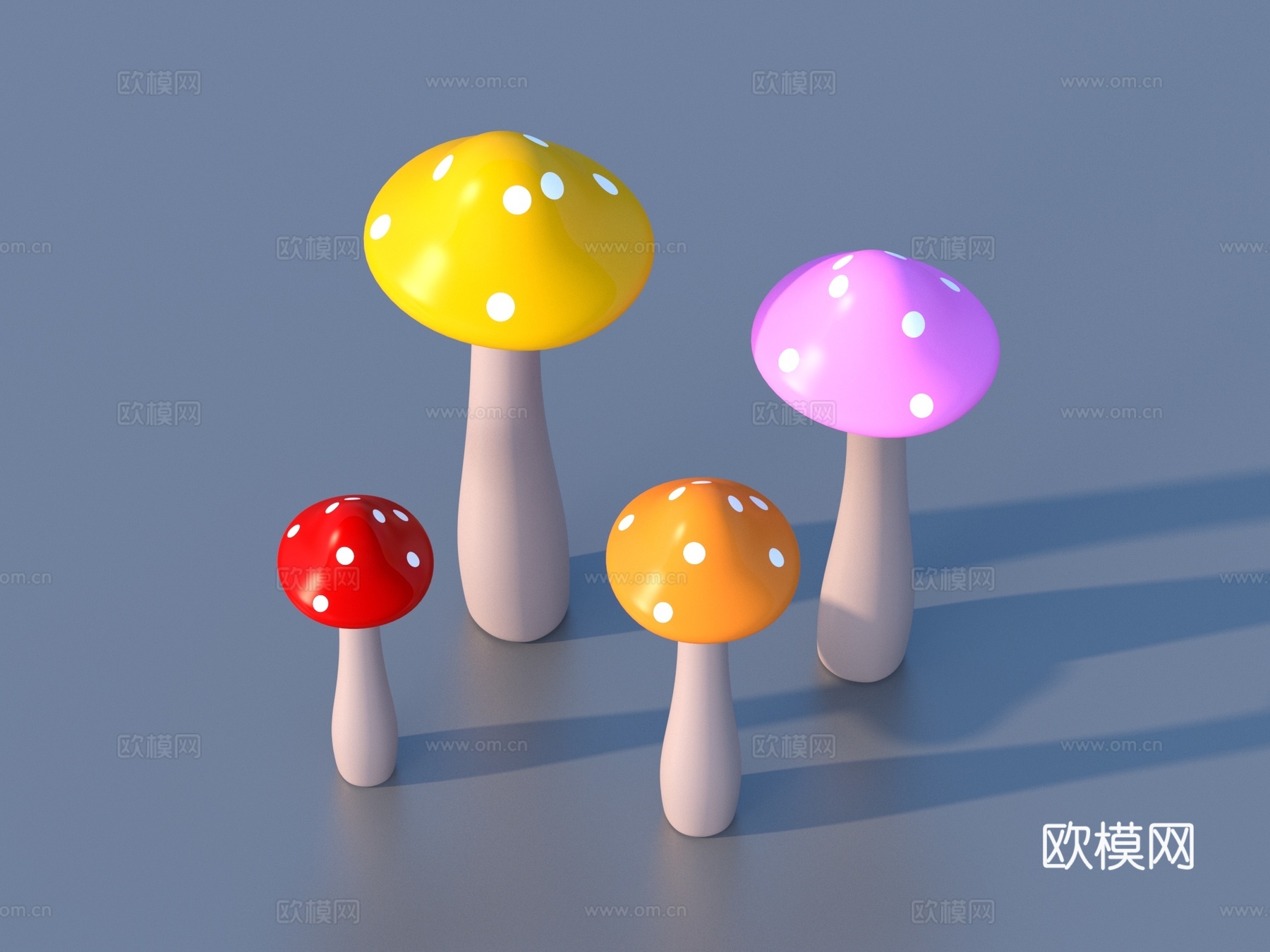 卡通蘑菇 蘑菇3d模型